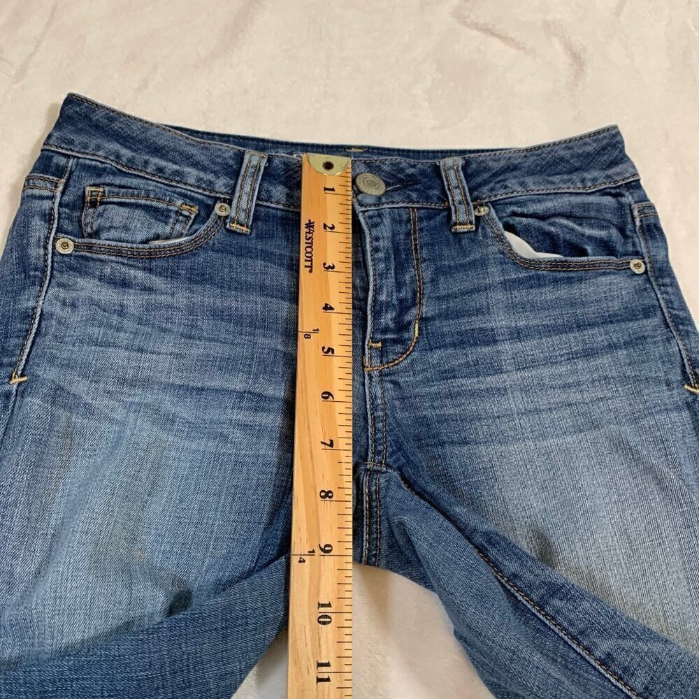 American Eagle Skinny Jeans Womens 4 Regular Blue Denim Medium‎ Wash - Picture 8 of 9